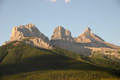 12A The Three Sisters - Charity Peak, Hope Peak and Faith Peak From Canmore Early Morning In Summer.jpg